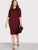 Plus 3/4 Sleeve Solid Pencil Dress