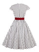 Spot Circle Dress With Belt