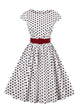 Spot Circle Dress With Belt