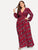 Plus Bishop Sleeve V Neck Floral Dress