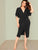Plus Twist Front Slit Batwing Dress