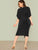 Plus Twist Front Slit Batwing Dress