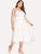 Plus Embroidered Mesh Overlay Sweetheart Neck Dress