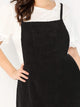 Plus Bib Pocket Patched Corduroy Dress