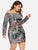 Plus Slim Fitted Bardot Sequin Dress