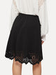 SHEIN Plus Scallop Cut Solid Skirt