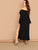 Plus Bell Sleeve Slit Front Fishtail Bardot Dress