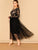 Plus Lace Bodice Mesh Hem Dress