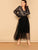 Plus Lace Bodice Mesh Hem Dress