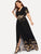 Plus Half Placket Shirred Waist Floral Dress