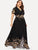 Plus Half Placket Shirred Waist Floral Dress