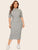 Plus Mock-neck Rib-knit Pencil Dress
