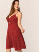Plus Cutout Tie back Twist Flare Slip Dress