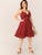 Plus Cutout Tie back Twist Flare Slip Dress