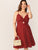 Plus Cutout Tie back Twist Flare Slip Dress