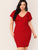 Plus Zip Back Ruffle Trim Bodycon Dress