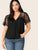 Plus Lace Shoulder Wrap Top