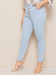 Plus Button Skinny Jeans