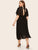 Plus Tie Back Flutter Sleeve Dress