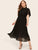 Plus Tie Back Flutter Sleeve Dress