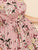 Plus Ruffle Hem Floral Print Belted Dress