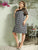 Plus Contrast Lace Gingham Midi Dress