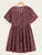 Plus V-neck Button Front Flare Dress