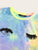 Plus Eye and Eyelash Print Tie Dye Top
