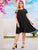 Plus Sheer Lace Insert Pleated Tunic Dress