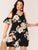 Plus Cold Shoulder Floral Print Dress