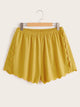Plus Scallop Trim Shorts