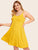 Plus Neon Green Backless Swing Cami Dress