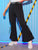 Plus Knot Side Flare Leg Jeans
