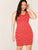 Plus Striped Print Bodycon Tank Dress