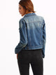 Dual Flap Stone Wash Blue Denim Jacket