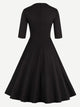 Embroidered Applique Flare Dress