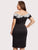 Plus Off Shoulder Lace Applique Trim Dress