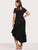 Plus Mesh Insert Frill Dip Hem Dress