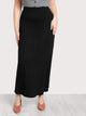 SHEIN Plus Solid Knit Column Skirt