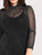 Plus Mock Neck Glitter Mesh 2 In 1 Dress