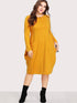 Plus Dual Pocket Cocoon Dress