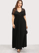 Plus Lace Contrast Longline Dress