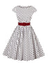 Spot Circle Dress With Belt