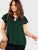 Plus Keyhole Front Layered Raglan Sleeve Top