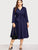 Plus Surplice Neckline Self Tie Circle Dress