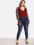 SHEIN Plus Bleach Wash Skinny Jeans