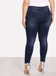 SHEIN Plus Pearl Detail Bleach Wash Jeans