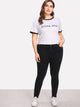 Plus Raw Hem Skinny Jeans