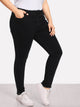 Plus Raw Hem Skinny Jeans