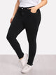 Plus Raw Hem Skinny Jeans